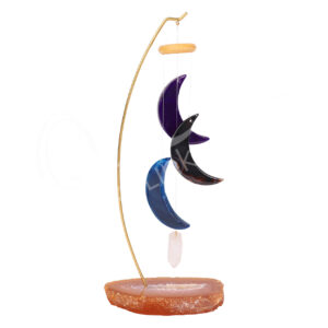 Agate Base Table Chime with Moons