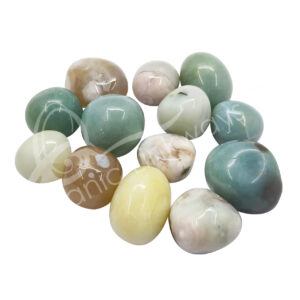 Green Cherry Blossom Agate Tumbled Stones