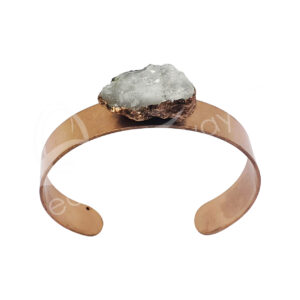 Brass Plated Copper Bracelet with Crystal