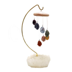Table Chime Apophyllite Base with Charkra Stones