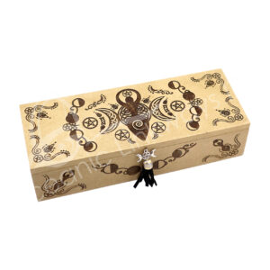 Wood Box with Laser Engraved Goddess Design