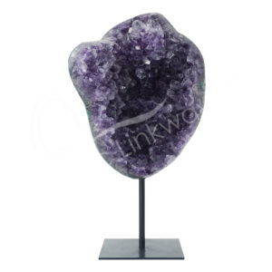 Uruguay Amethyst Druse on Metal Stand
