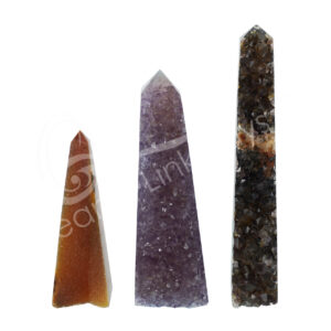 Agate Obelisk with Druse