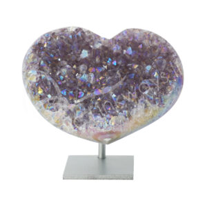 Amethyst Plated Angel Aura AB Heart