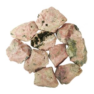 Rough Peruvian Rhodonite with Pyrite