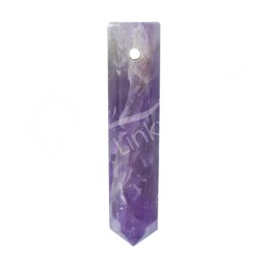 Amethyst Point 6 Polished Sides Pendant with 2 mm Hole