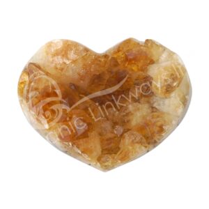 Citrine B Heart with Druse