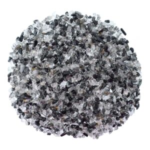 Quartz with Black Tourmaline Rutile Tumbled Chips