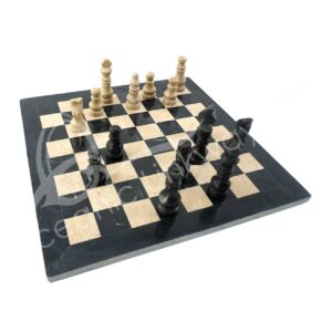 Coral and Black Marble Chest Set