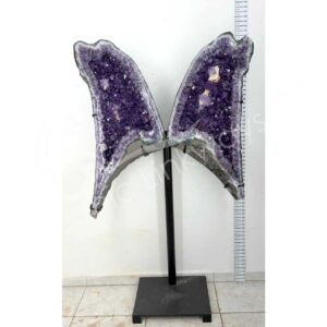Amethyst Butterfly on Metal Stand
