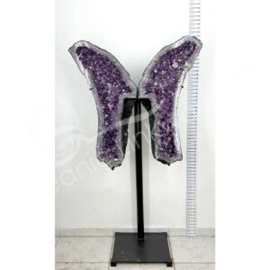 Amethyst Butterfly on Metal Stand