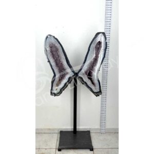 Amethyst Butterfly on Metal Stand