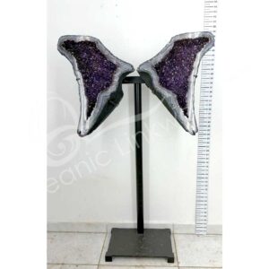 Amethyst Butterfly on Metal Stand
