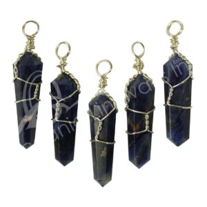 Sodalite EX Wire Wrap Pendant (Pack of 5)