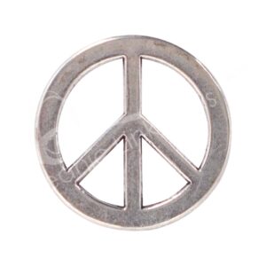 Peace Sign Metal Beads (Pack of 10)
