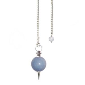 Angelite Ball Pendulum with Plain Chain