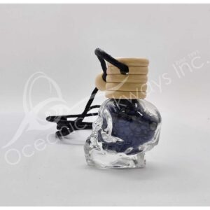 Lapis Lazuli Chips in a Skull Bottle Necklace