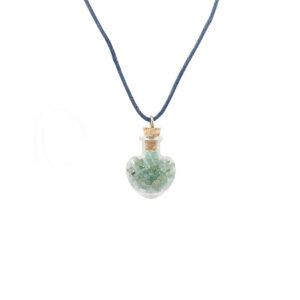 Green Aventurine Chips in Heart Necklace