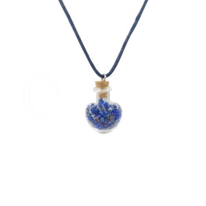 Lapis Lazuli Chips in Heart Necklace