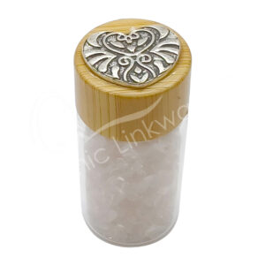 Rose Quartz Chips Bottle with Heart