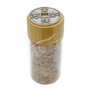 Citrine Chips Bottle with Chinese Coin