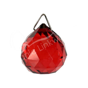 Red Faceted Crystal Ball