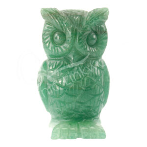 Polished Green Aventurine Owl Carving
