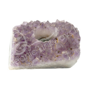 Amethyst B Polished Sides Druse Tealight Holder