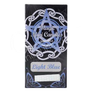 Light Blue Unscented Mini Candles (Pack of 20)