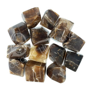 Polished Honey Caramel Calcite Free Shape with Inclusions