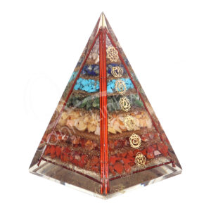 Chakra in Orgone Pyramid with Copper Rods